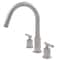 Novatto WALTZ Widespread 2-Handle Lavatory Faucet in Brushed Nickel with Drain NBF-112BN-PUD - alternate 2